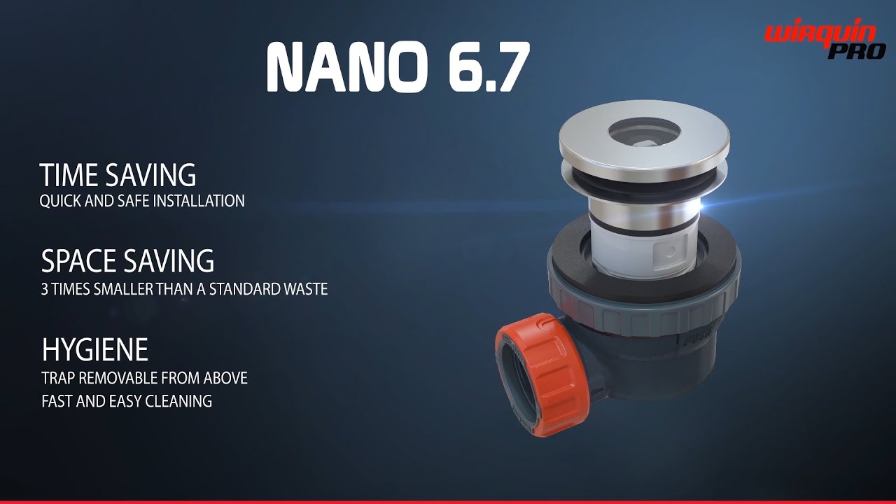 Nano 6.7 de Wirquin Pro : un siphon de 6,7 cm de hauteur