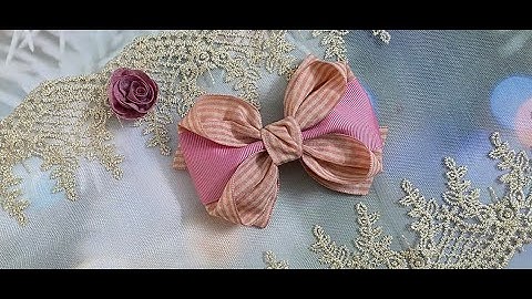 How to make simple ribbonbow hairclip| Turorial|Solmi hướng dẫn làm kẹp tóc nơ