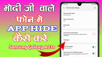 Hoe verberg je apps op een Modi-telefoon? Samsung Galaxy A03s: Hoe verberg je apps?