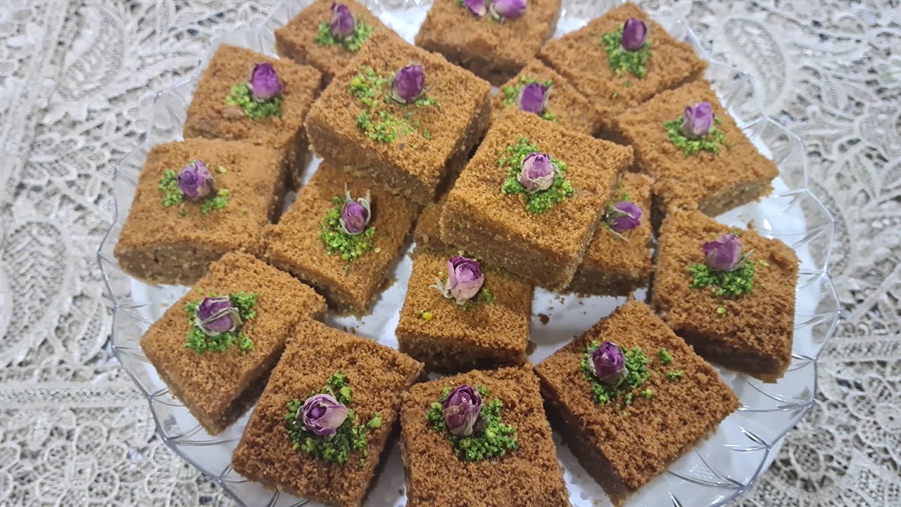 بسبوسة اللوتس سهلة وبسيطة والطعم لايقاوم