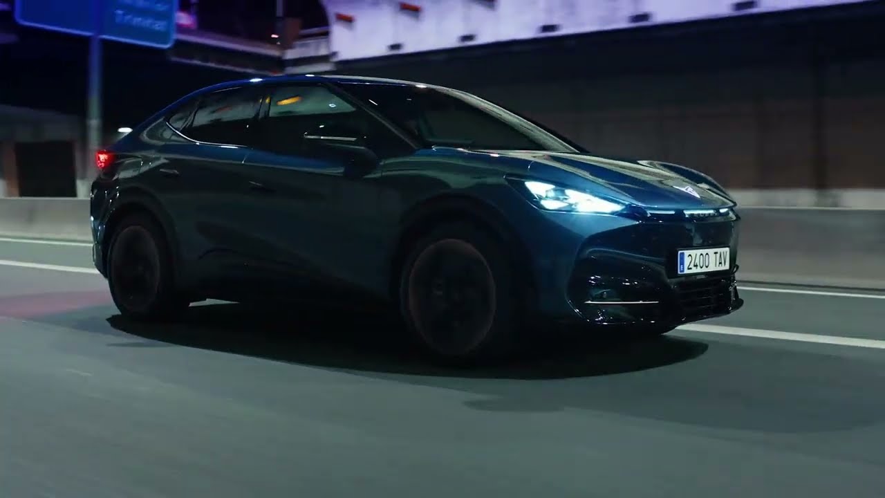 CUPRA Tavascan in Blue Driving Video
