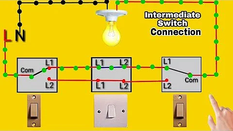 Intermediate Switch Wiring Connection || 4 Way Switch Wiring Connection Diagram || It's  Electrical