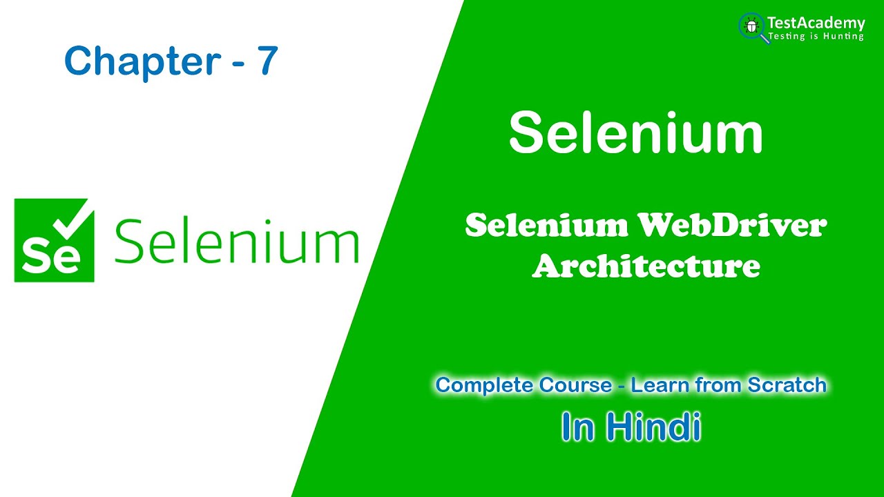 Chapter 7 - Selenium WebDriver Architecture | In Hindi - YouTube