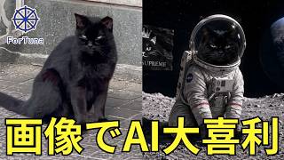 【生成AI大喜利】庭のノラ黒猫を画像生成AIで魔改造してみた【福岡エンタメ研究所広報担当者の独り遊び】