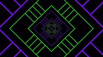 Motion Background ǁ Abstract, neon, color endless colorful rotating square tunnel