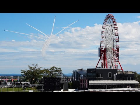 ブルーインパルス 鈴鹿 日本GP 決勝 展示飛行 晴天編隊連携機動飛行 JASDF Blue Impulse Perform at Suzuka , Japan GP