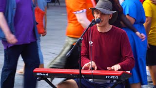 Coldplay Viva La Vida by 7 Colourfulmind atLeicester Square London August 2023