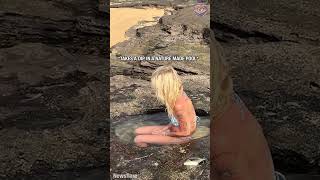 She Just Disturbed Fishy In Her Tiny Cave