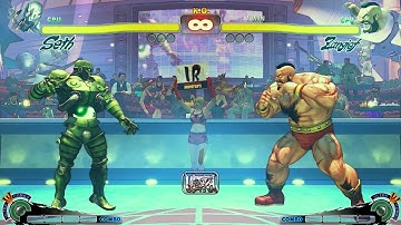 SETH VS ZANGIEF | CPU VS CPU Ultra Street Fighter IV  (Hardest AI)
