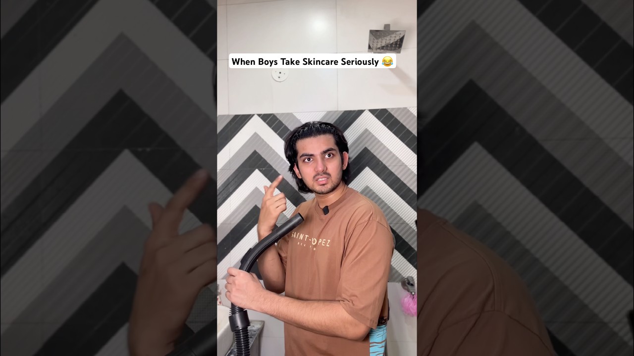 When Boys Take Skincare Seriously 😂 | Hassu #shorts