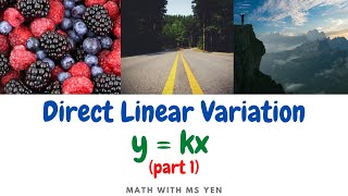 11STD) 4. Direct linear variation (part 1)