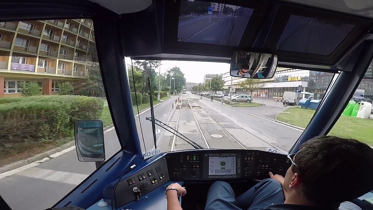 Linka 12 - Technologický park - Komárov - s komentářem - výluka Jana Babáka