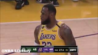 LeBron Locksdown Giannis \& Poster Dunk vs Bucks - March 6, 2020