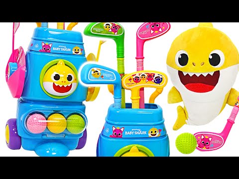 Baby Shark &amp;amp; Pinkfong~ Exciting <strong>golf</strong> <strong>play</strong>! | PinkyPopTOY