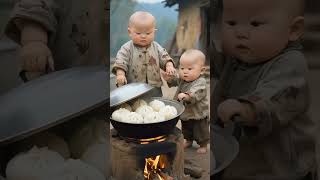 Cute Brother Cooking Dumplings 🍜 | Adorable Chef Moment Melt Your Heart ❤️ #viral #shorts
