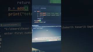Function Program in python. no argument with return #python #function