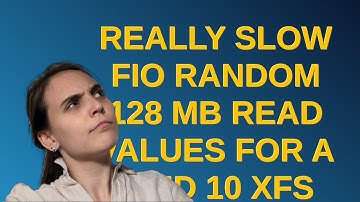 Really slow FIO random 128 MB read values for a RAID 10 XFS