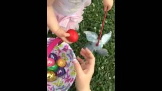 Emma Easter Egg hunt with mommy (2015)