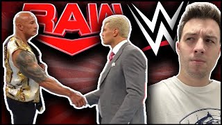 What did The Rock hand to Cody Rhodes on Raw?