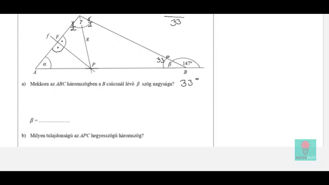 Központi felvételi-matematika 2021-5.feladat-szöges-megoldás - YouTube