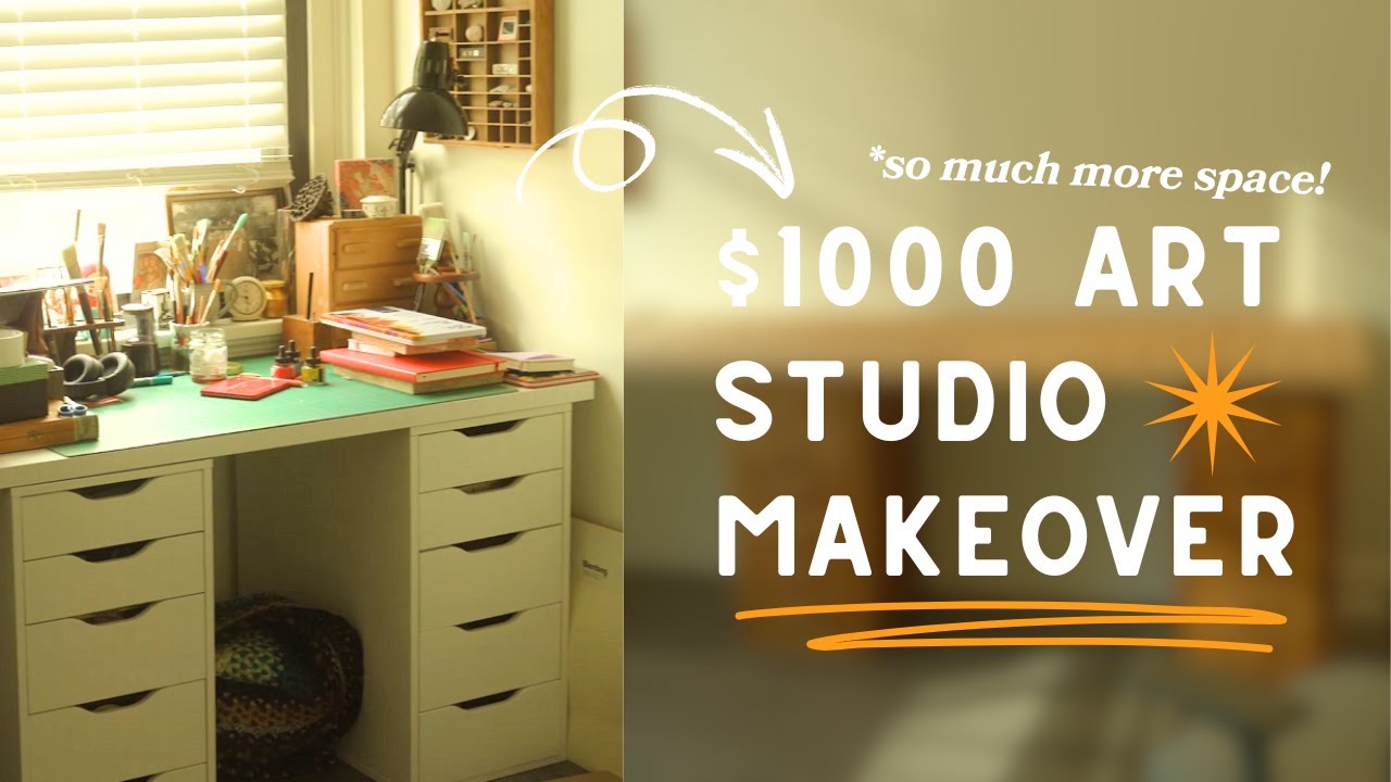 art studio makeover | building my dream home art studio - YouTube