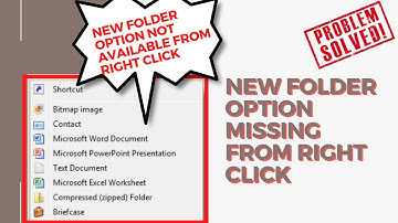 Right click New Folder missing your n Windows 10
