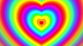 Rainbow Love Heart and Romantic Abstract Glow Moving Wallpaper Background - Free Use screenshot 2