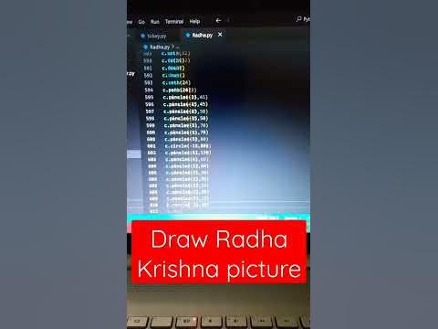Draw Radha Krishna Design using.... python/......python turtle.......# ...