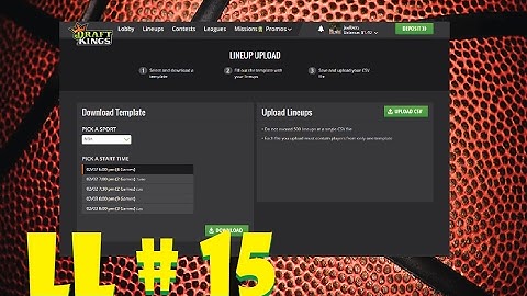 Lunchtime Lineups | Draft Kings Bulk Upload 50 Lineups and Excel VLookup