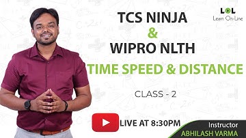 TIME SPEED and DISTANCE - 2 | TCS NINJA | WIPRO NLTH | ABHILASH VARMA | ENGINEERS CHOICE