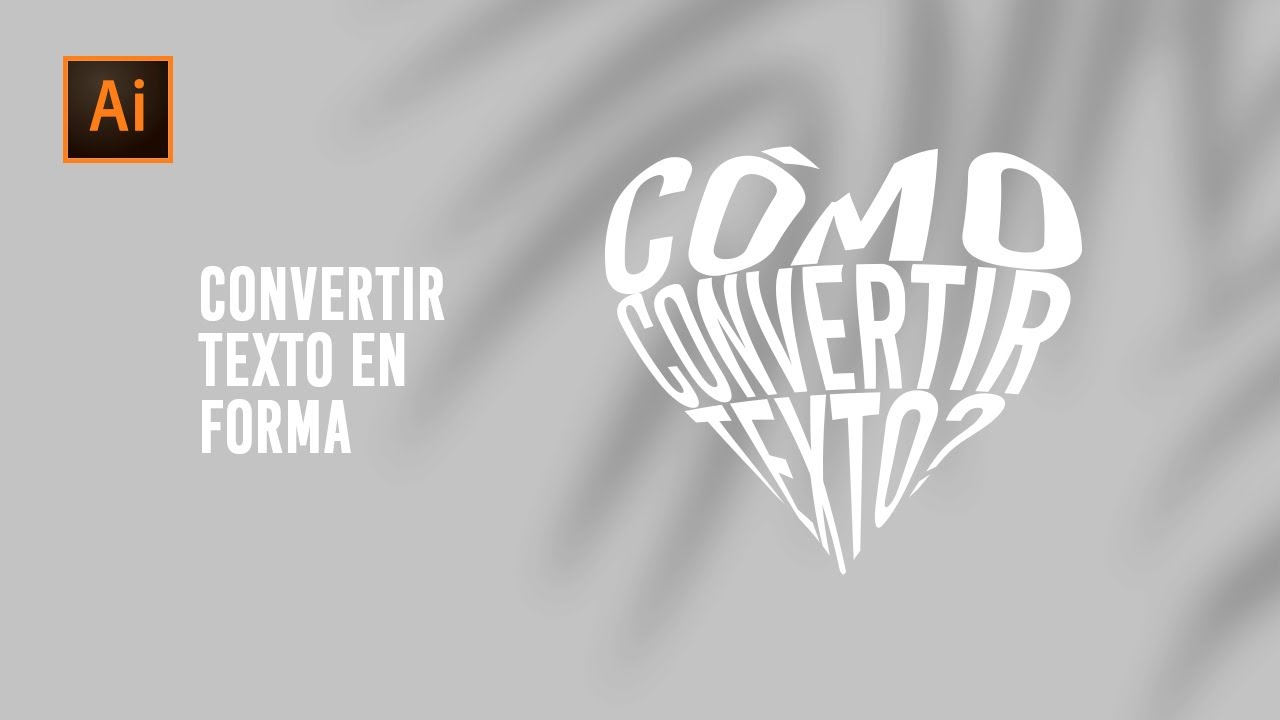 Cómo convertir TEXTO en FORMA en Adobe Illustrator - YouTube
