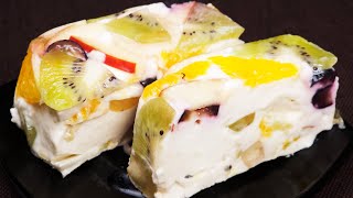 Just Cream and Fruit 🍊🥝🍎🍌🍇! Delicious and Healthy Dessert Without Gelatin and Baking, in 5 minutes. by Tasty and Healthy 770 views 1 month ago 7 minutes, 44 seconds