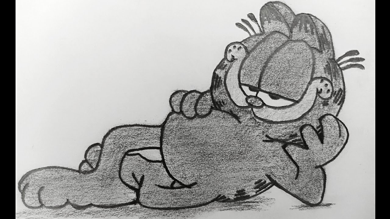 drawing-of-garfield-how-to-draw-garfield-pencil-drawing-youtube
