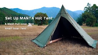 How to Set Up MANTA Hot Tent & Half Inner Tent | POMOLY