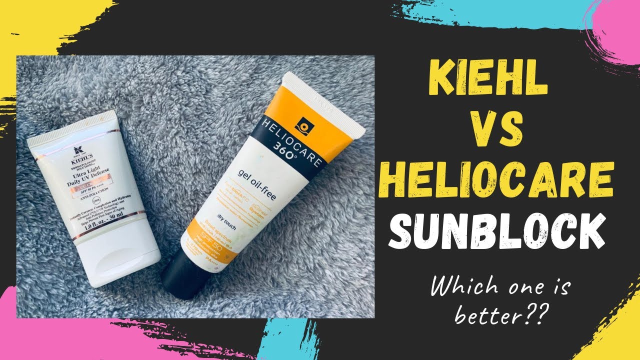 SUNBLOCK COMPARISON KIEHL VS HELIOCARE YouTube
