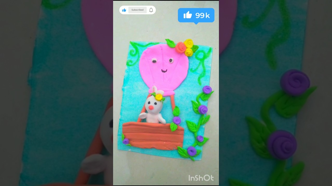 azra crafting easy DIY clay art craft please subscribe to my channel 🥰😍😱