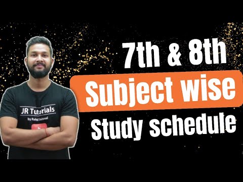 7th & 8th Subject Wise Study Schedule After School Reopening | JR ...