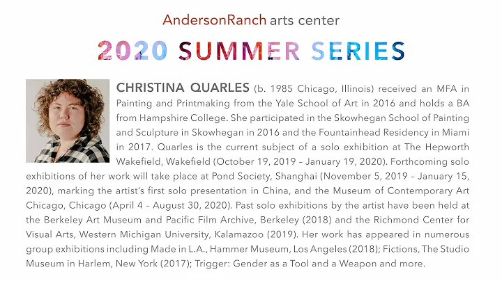 Summer Series 2020 | Christina Quarles