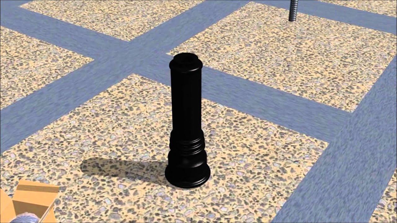 Installing Decorative Bollards with Anchor Castings in New Concrete