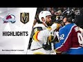 NHL Highlights | Avalanche @ Golden Knights 10/25/19