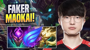 FAKER CHILLING WITH MAOKAI! - T1 Faker Plays Maokai JUNGLE vs Sylas! | Season 2023