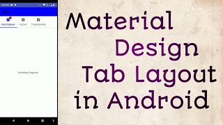 Material Design Tab Layout in Android