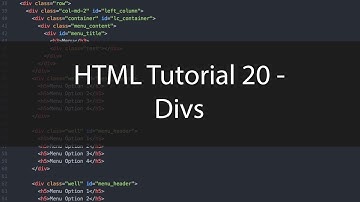 HTML Tutorial 20 - Divs