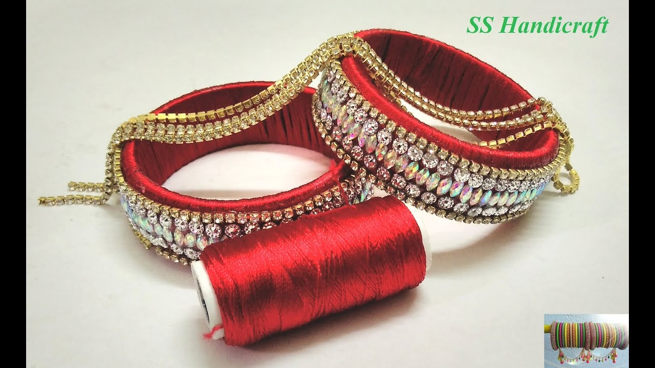Red Color Silk Thread Bangles