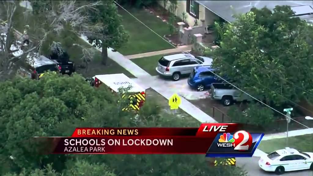 Schools on lockdown after shots fired nearby - YouTube