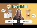 Nutrimill GRAIN MILL comparison - grain mill review - Harvest Grain Mill - Impact Grain Mill