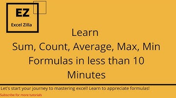 5 Excel Formula Sum, Count, Average, Max, Min Excel Formulas for Beginners