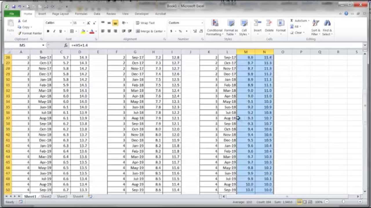 assignment in excel formula