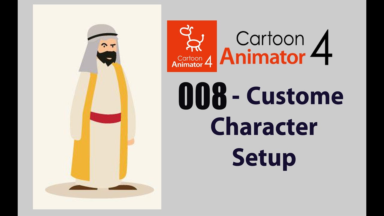 008 Character Arab Man - Illustrator to Photoshop to CTA4 | Create Character | Cartoon Animator