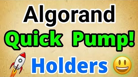 Algorand Quick Pump || Algo Price Prediction! Algo Today Update